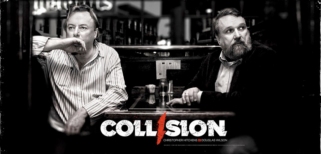 Christopher Hitchens and Gary Wilson (media for the film Collision)